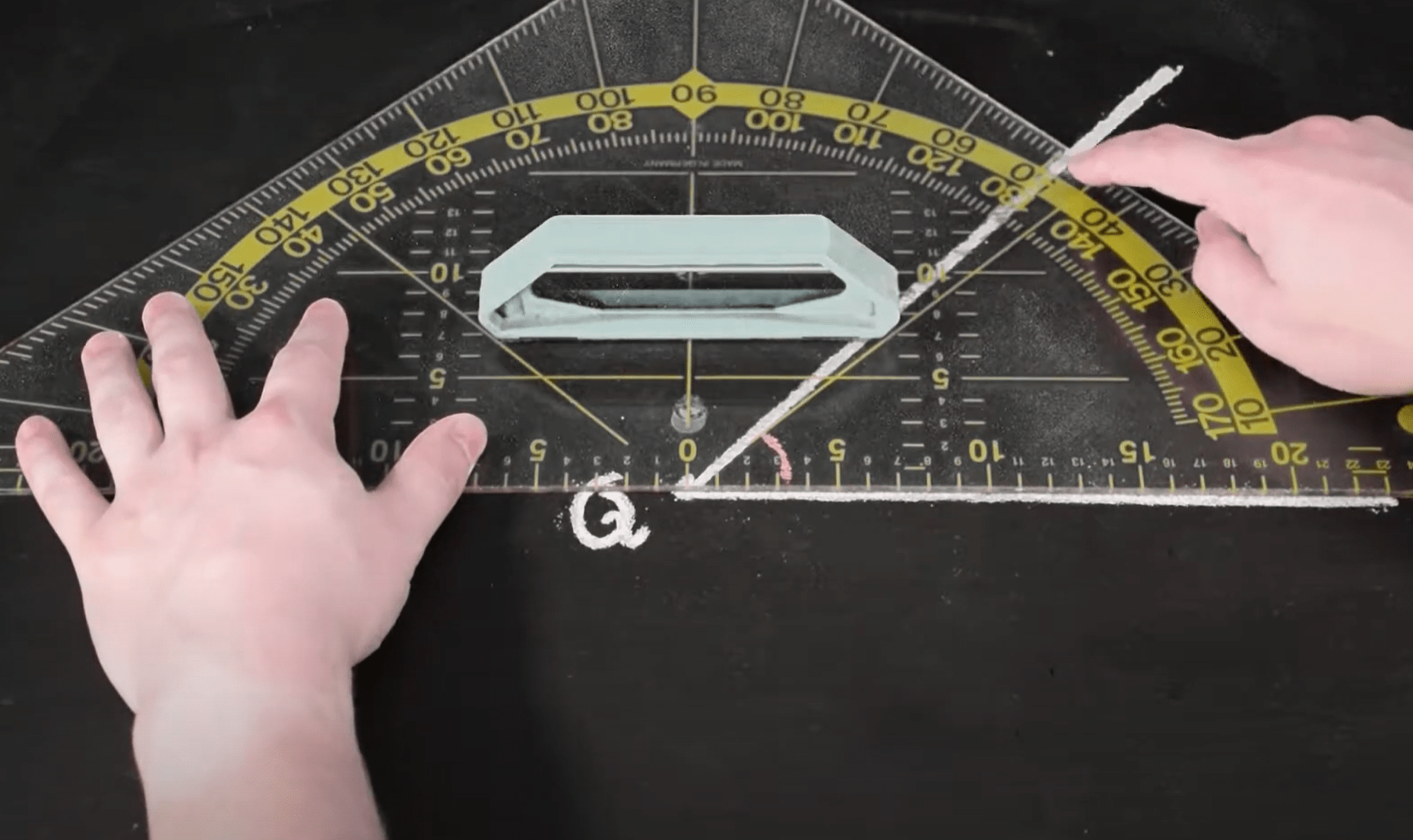 Hoek meten met geodriehoek 2