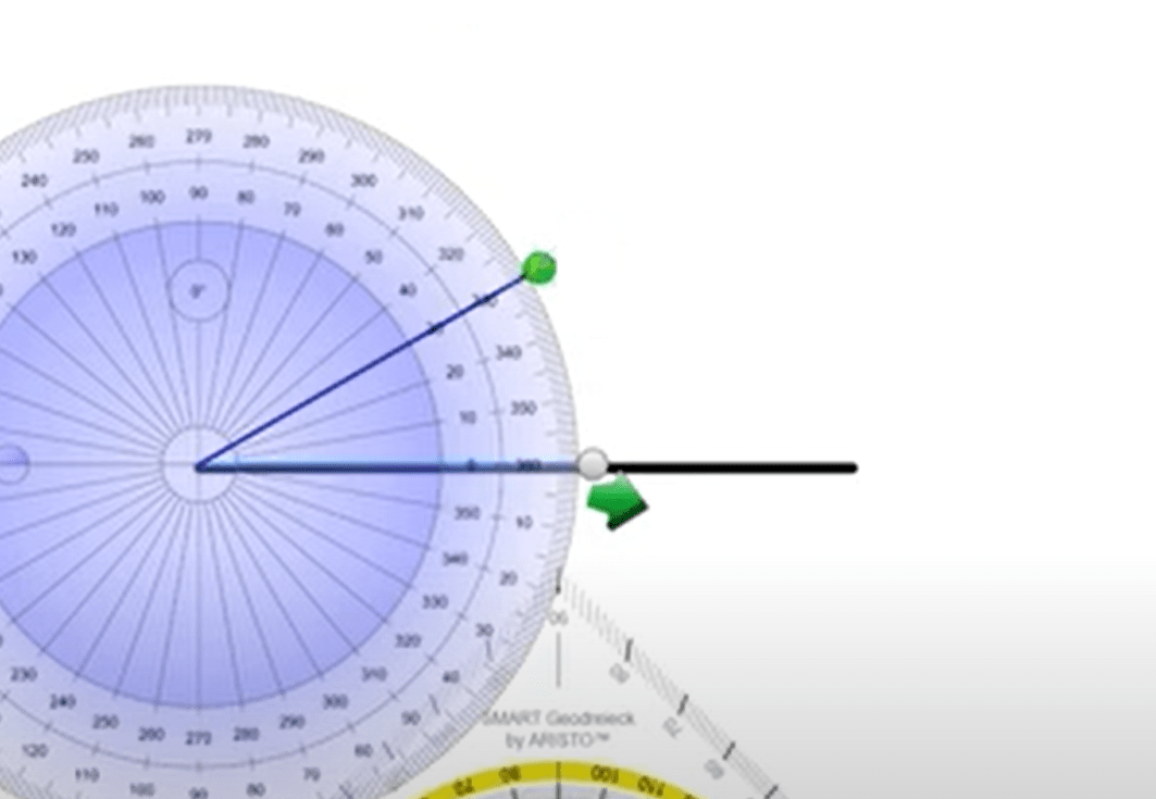 Hoek tekenen met koershoekmeter 2