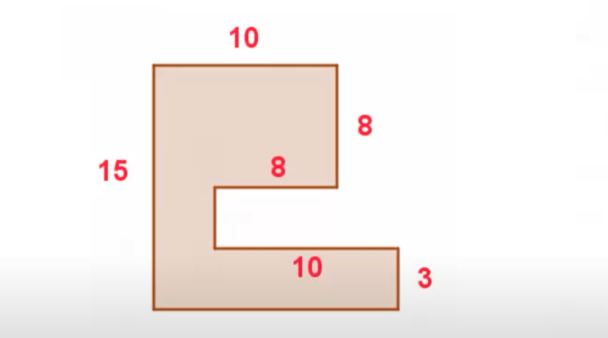Oppervlakte berekenen samengestelde rechthoeken