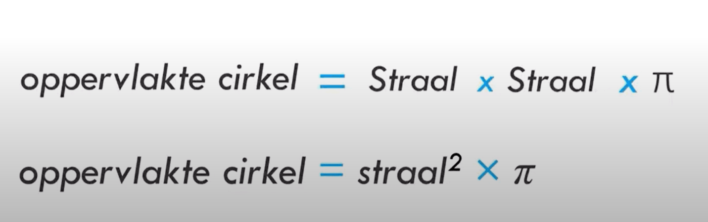 Oppervlakte cirkel berkenen 1