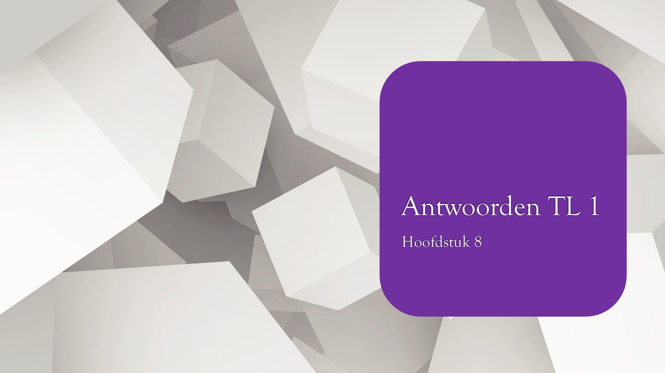 Antwoorden