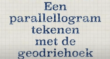 Parallellogram tekenen met je geodriehoek