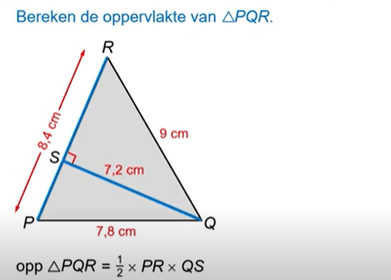 Hoe bereken je de oppervlakte van een driehoek 2