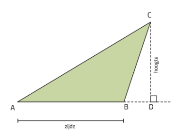 Oppervlakte stomphoekige driehoek