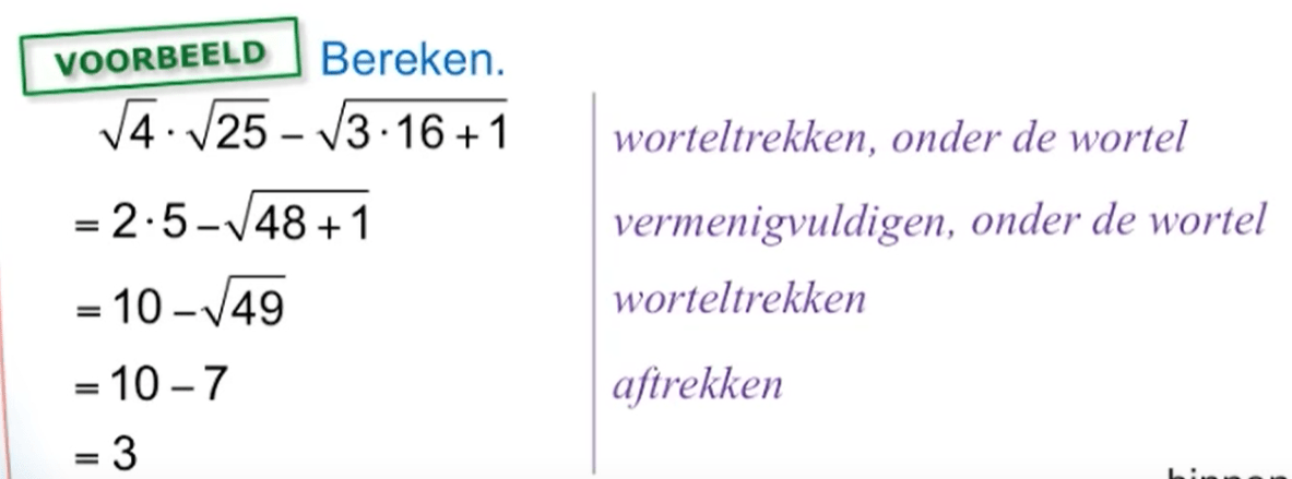 Worteltrekken en rekenvolgorde