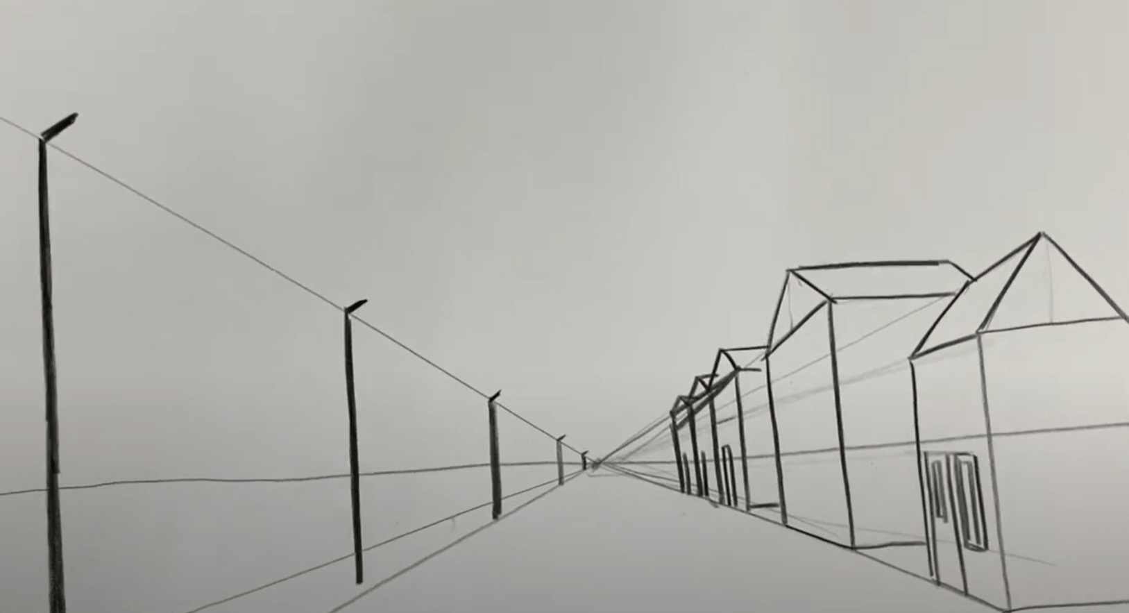 Tekenen met een verdwijnpunt (heel goed filmpje !!)