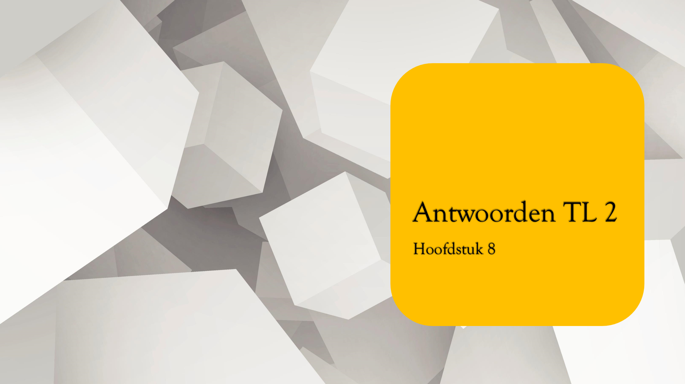 Antwoorden hfst 8