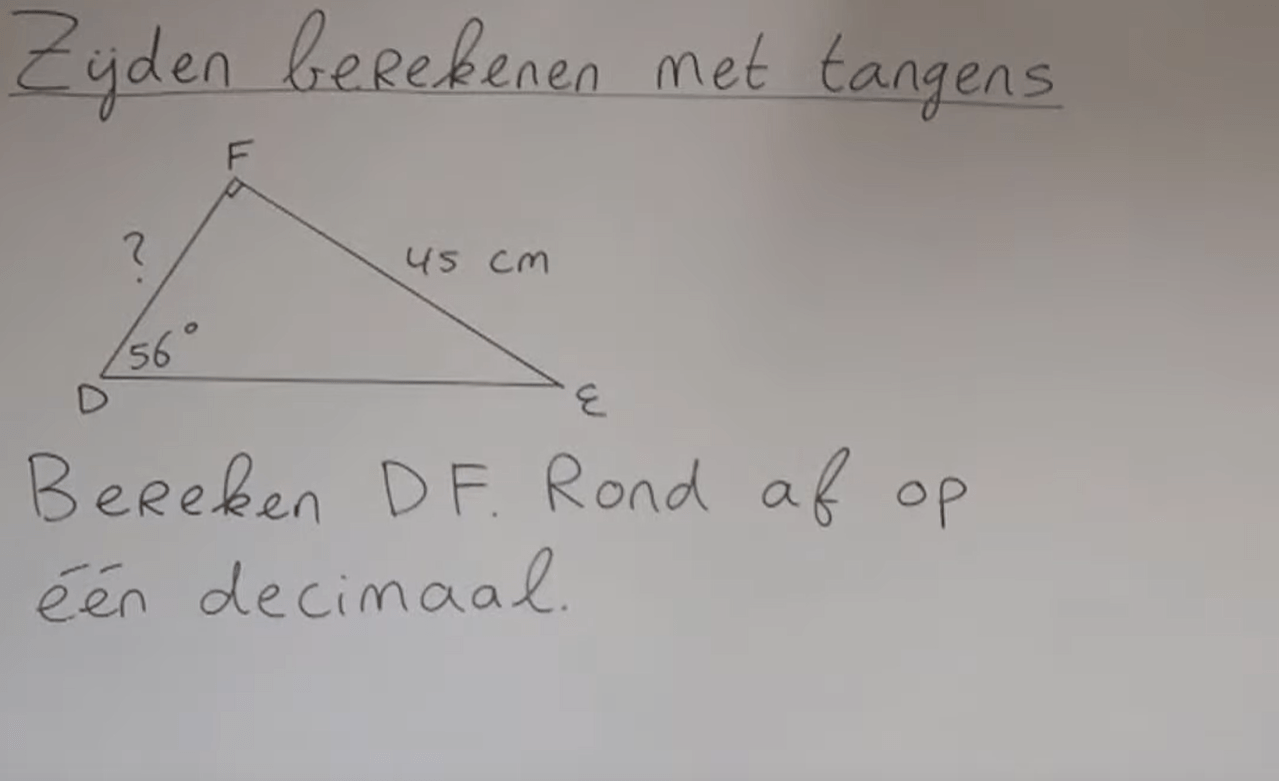 Zijden berekenen met SOS CAS TOA 1