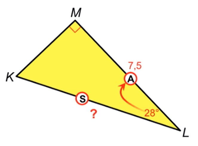 Zijden berekenen met SOS CAS TOA 2