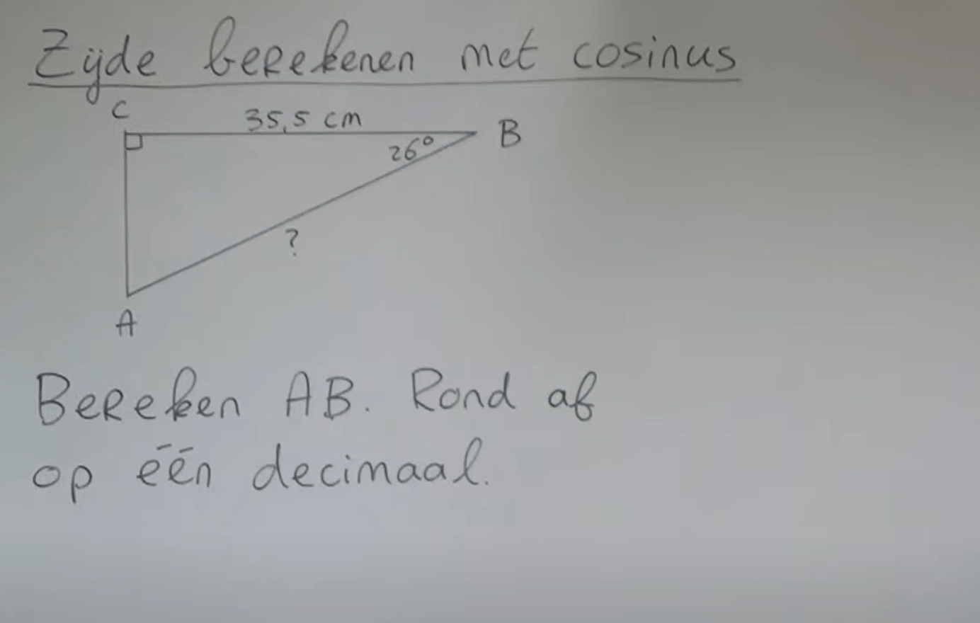 Zijden berekenen met SOS CAS TOA 4