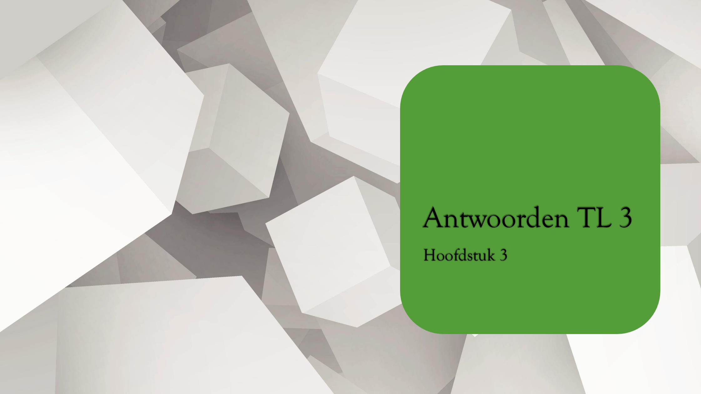 Antwoorden hfst 3