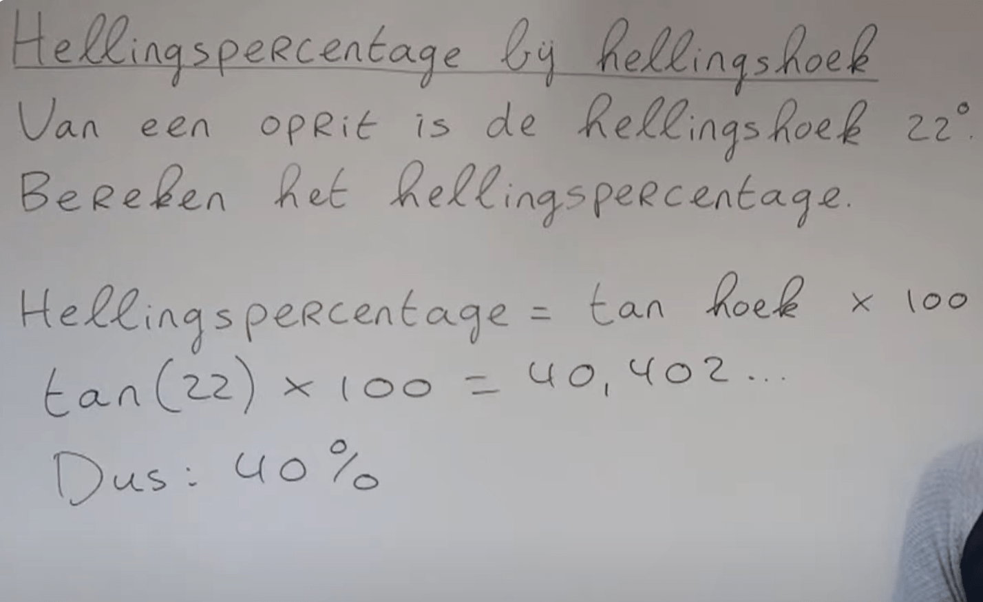 Hellingspercentage 2