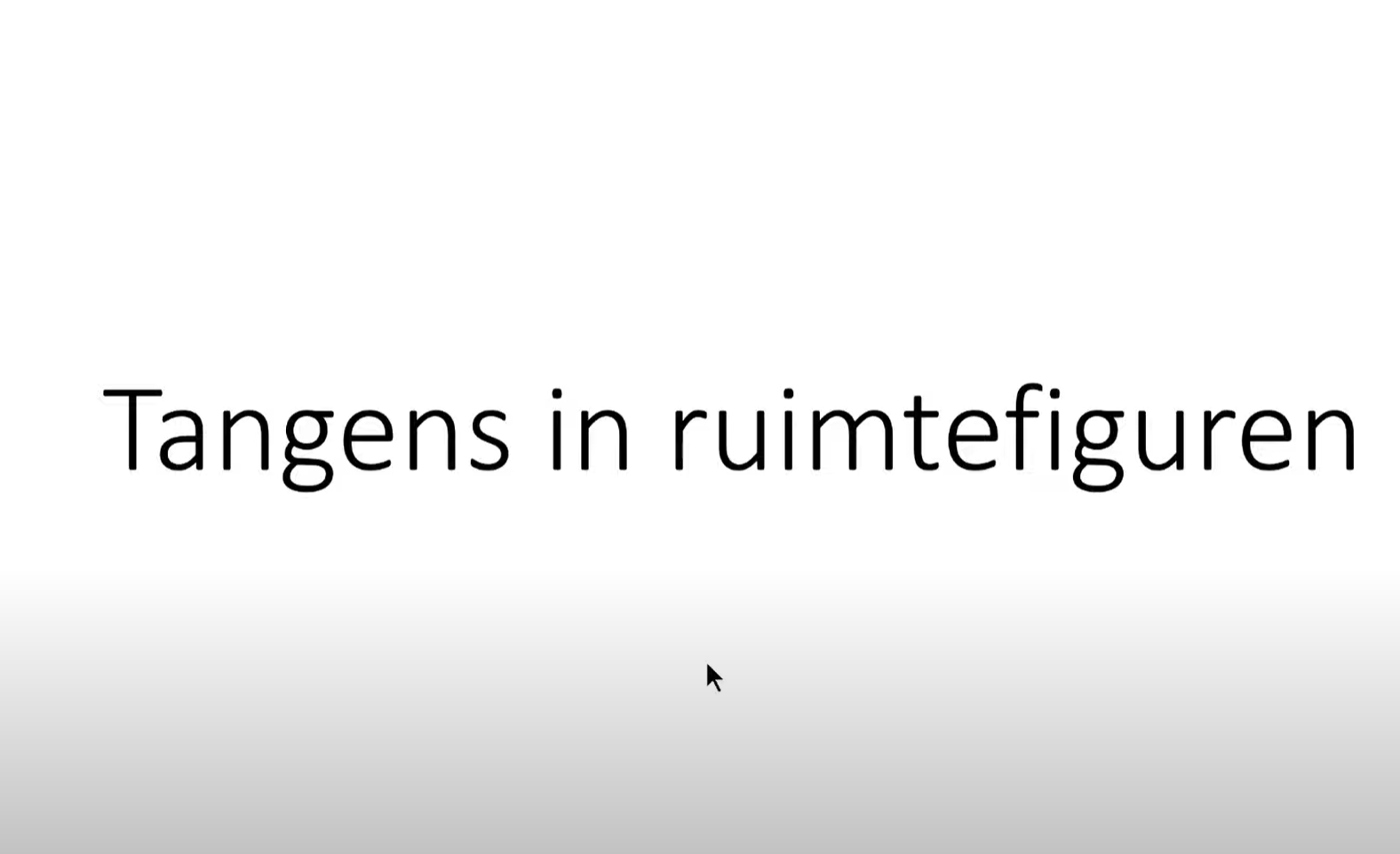 Tangens in de ruimte 1