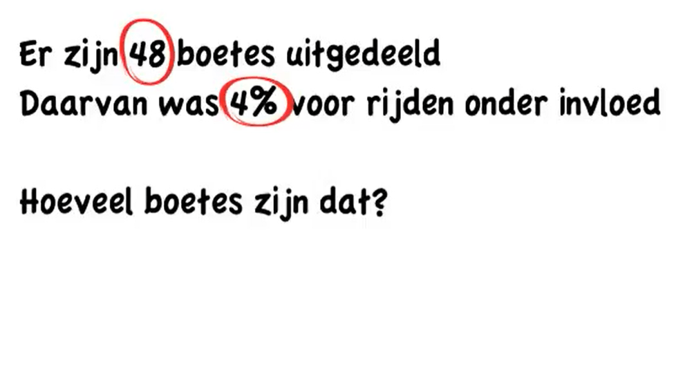Percentage gegeven
