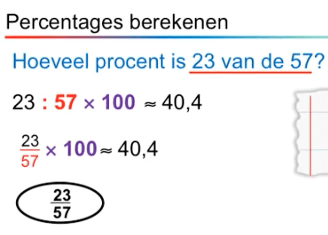 5 M - Percentage berekenen