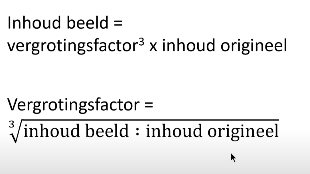 8 S - Van inhoud terug naar vergrotingsfactor